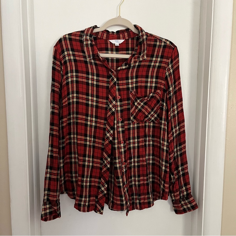 Time & Tru Orange Flannel SUPER Soft